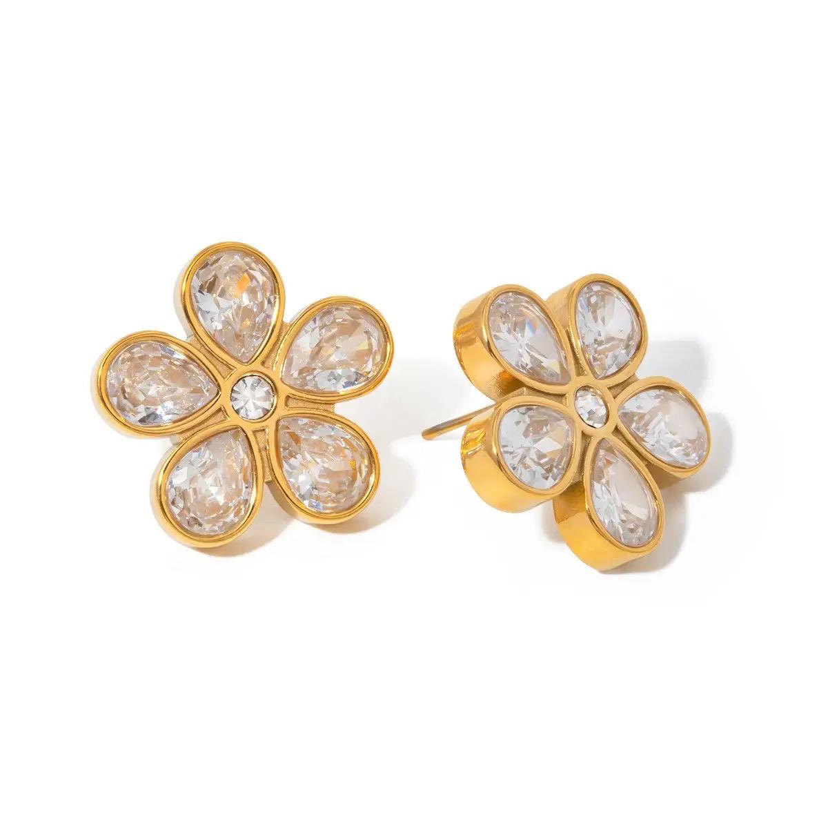 orecchini Fiore by LaGal placcatu oro 18K