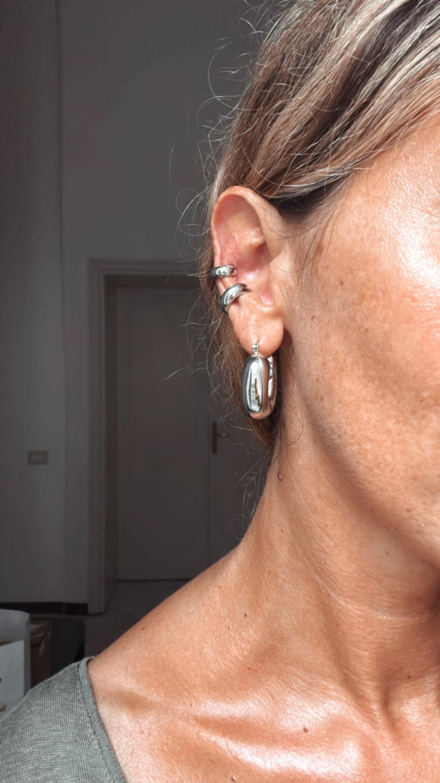 Ear Cuff in acciaio inossidabile anallergici e waterproof "Gemelli Diversi"